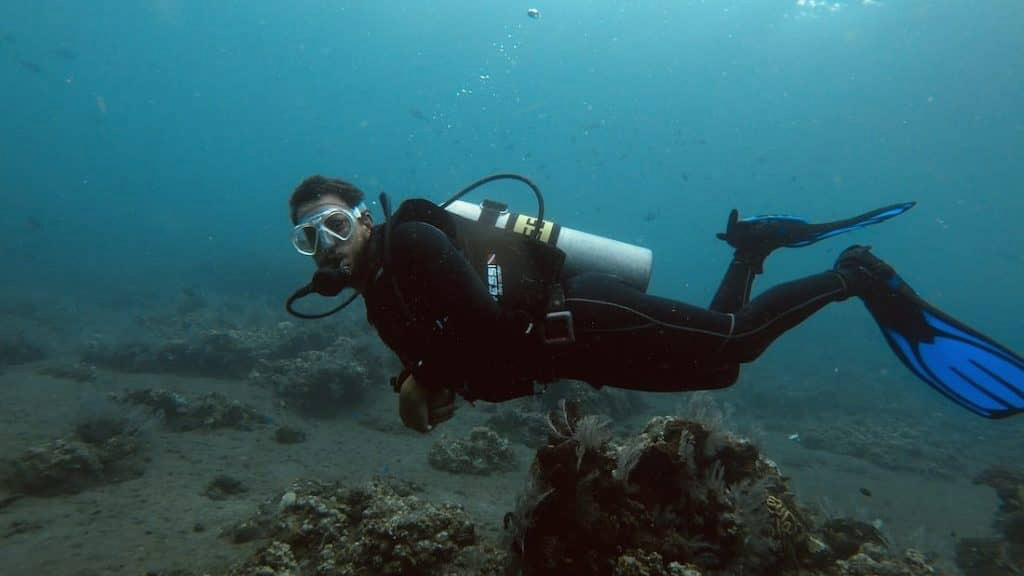 Nicolas en plongée à Bali